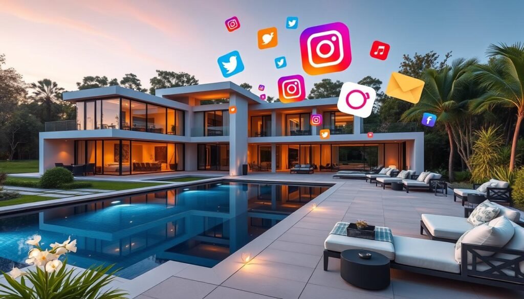 luxury real estate social media outreach